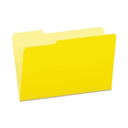 Tops Business Forms Pendaflex, COLORED FILE FOLDERS, 1/3-CUT TABS, LEGAL SIZE, YELLOWITH LIGHT YELLOW, 100PK 15313YEL